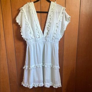 BLUvintage Boutique Pastel Green Lace Trim Summer Dress